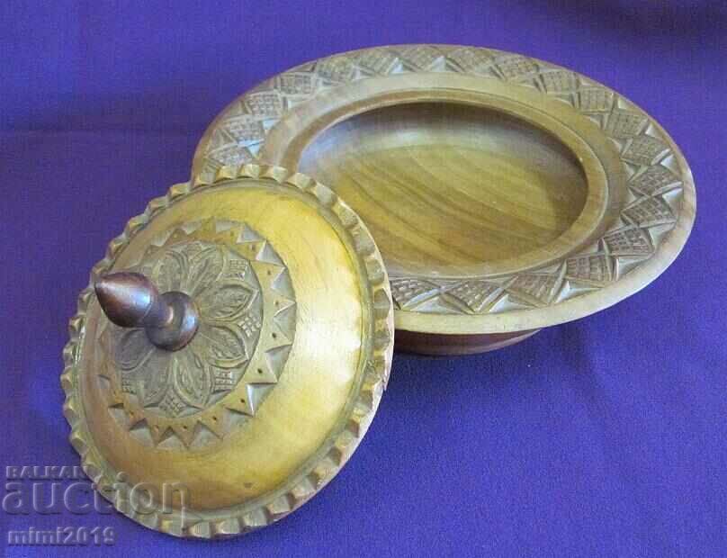 Αντίκα Χειροποίητη Ξύλινη Ζαχαριέρα, Μπολ - 6 Αντίκα Χειροποίητη Ξύλινη Ζαχαριέρα, Μπολ - 6