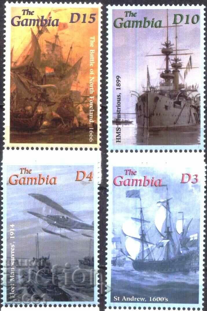 Clean stamps Ships Sailboats 2001 from Gambia