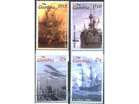 Clean stamps Ships Sailboats 2001 from Gambia