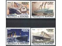 Clean stamps Ships Titanic 2011 from Burundi