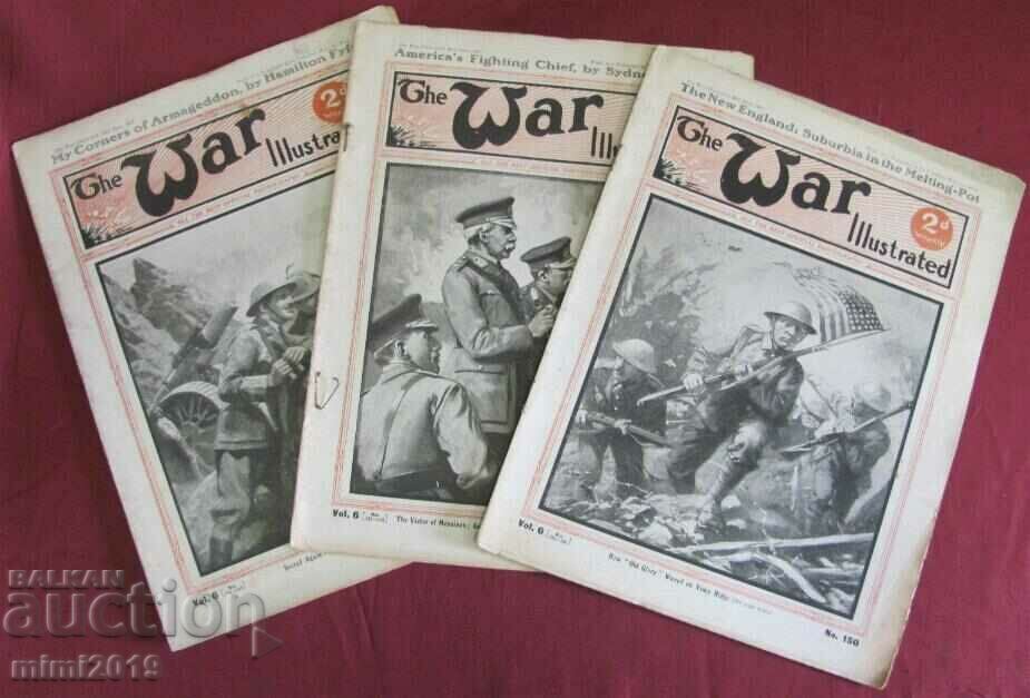 1917 Πρώτος Παγκόσμιος Πόλεμος 3 τεμ. Magazines-Che War Illustrated