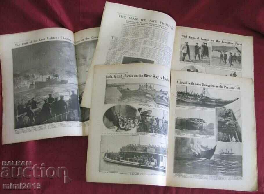 Auction  1916 First World War 3 pcs. Magazines-Che War Illustrated