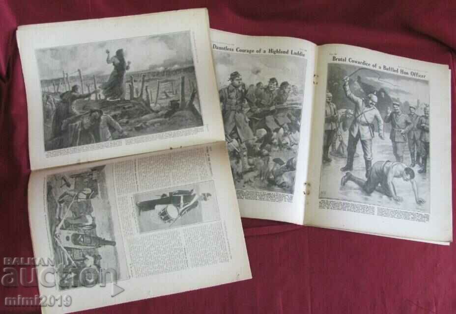 1916 First World War 3 pcs. Magazines-Che War Illustrated - 7