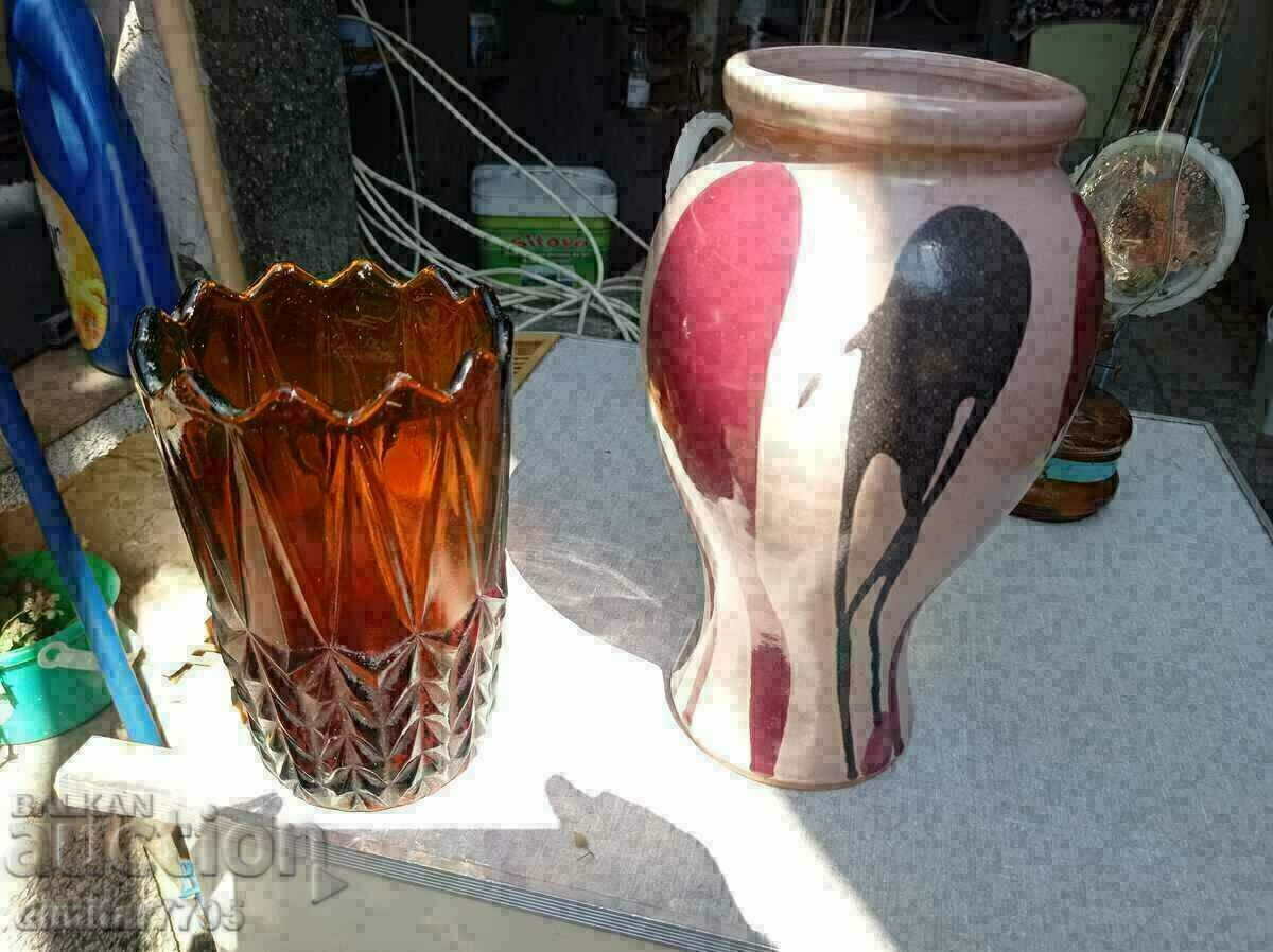 Glass ceramic vases 2 pieces