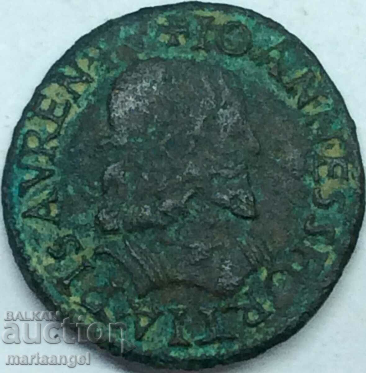 Pesaro 1 Soldo Italy Giovanni Sforza Copper Coin