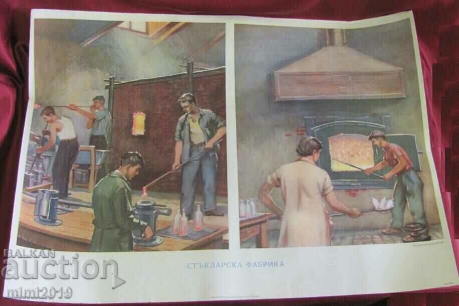 50's Communist Poster Bulgaria rare - 6 50's Communist Poster Bulgaria rare - 6