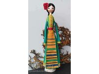 Old folk doll in traditional costume - 33cm tall