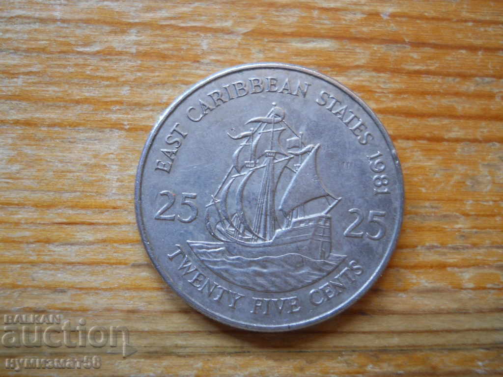 25 σεντς 1981 - Κράτη της Ανατολικής Καραϊβικής