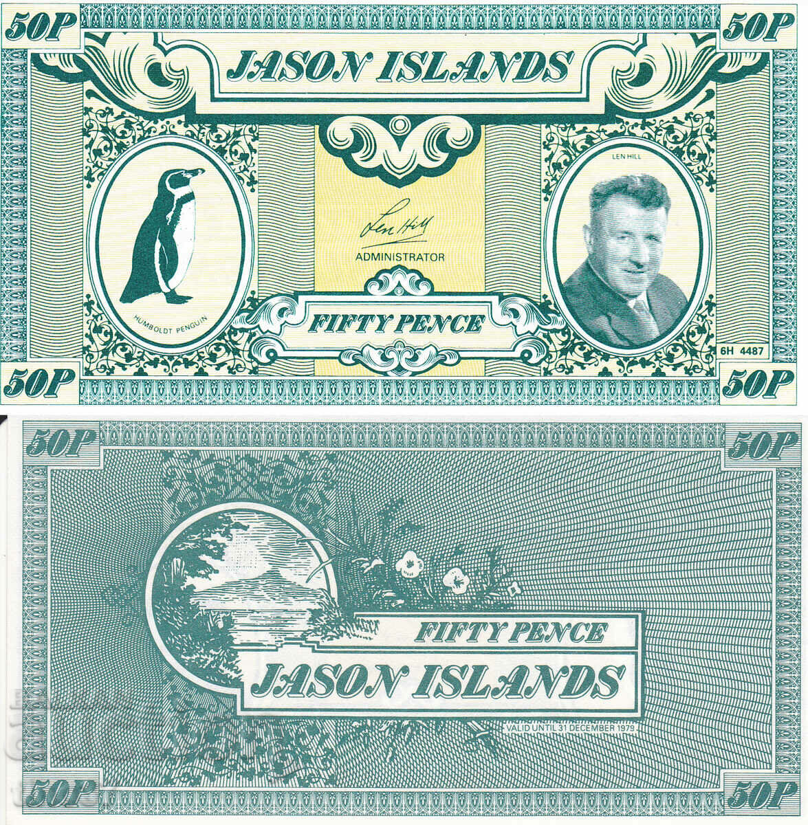 tino37- JASON ISLANDS - 50 PENCE - 1979 - UNC