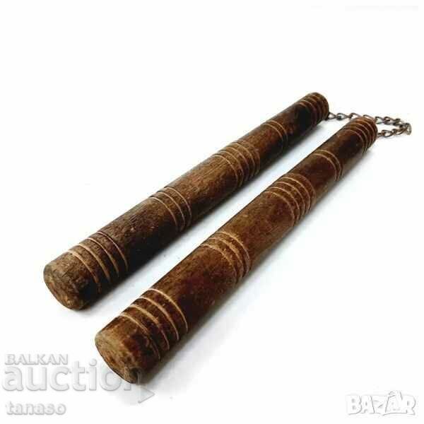 Old Wooden Nunchaku(13.3) with price 50.00 BGN | € 25.56 Old Wooden Nunchaku(13.3) with price 50.00 BGN | € 25.56