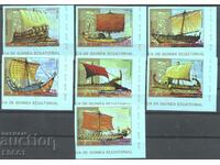 Clean Stamps Ships Sailboats 1978 din Guineea Ecuatorială