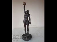 Volleyball player figurine - solid bronze.