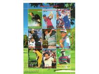 1998. Turkmenistan. Famous golfers. Illegal Stamps. Block.