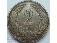 Унгария 2 филера 1909 бронз