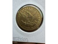 Златна Монета Американски 10 Долара 1881г. Liberty Head