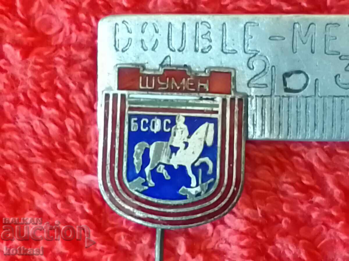 Old social badge pin Shumen BSFS