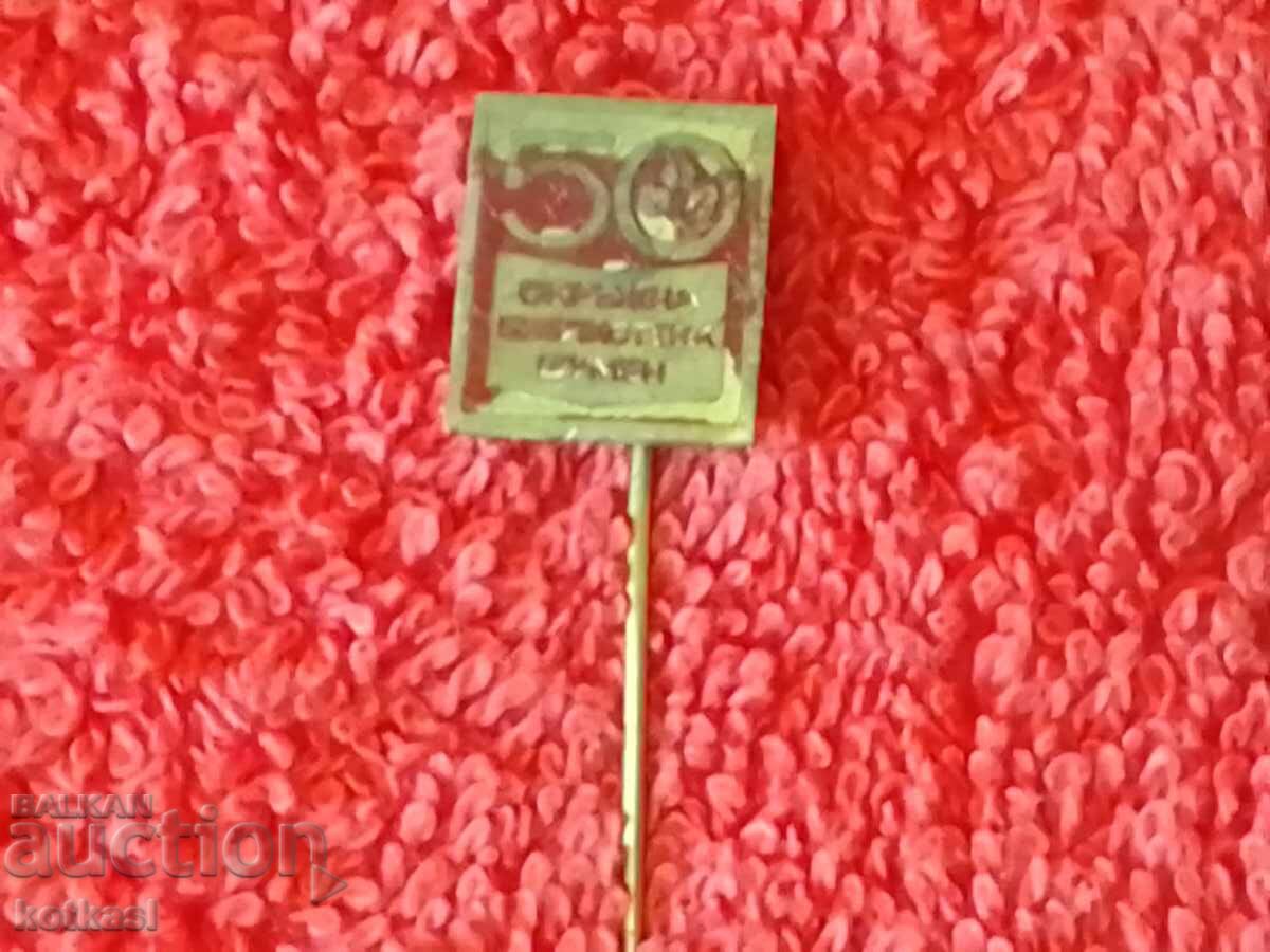Delivery of Old social badge pin Shumen 50 g District library Delivery of Old social badge pin Shumen 50 g District library