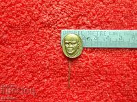 Old social metal badge pin V. Kolarov