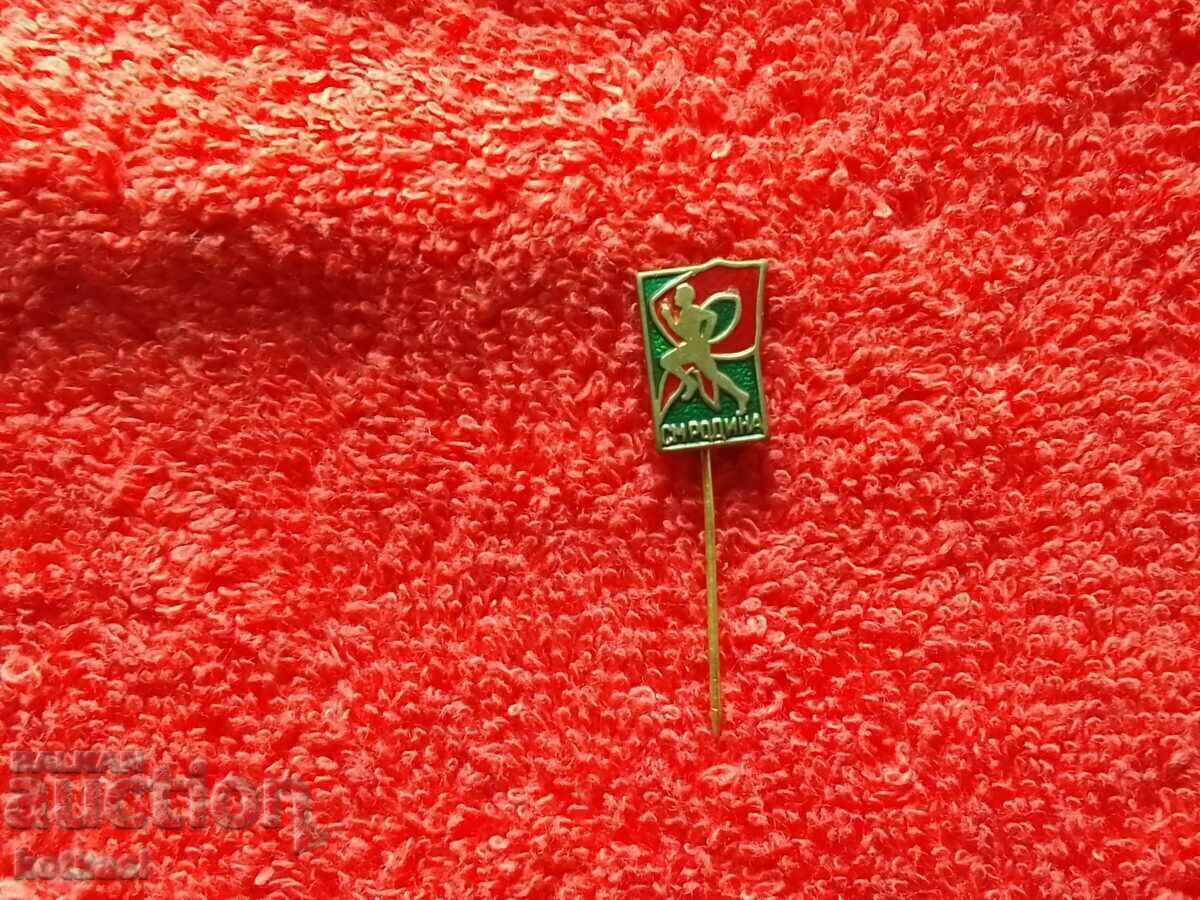 Auction  Old social metal badge pin SM RODINA