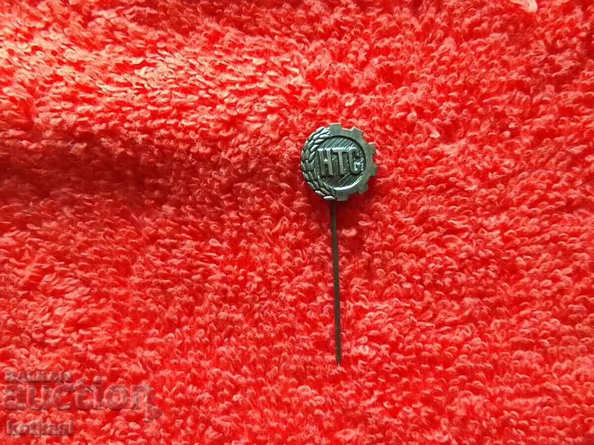 Auction Old social metal badge pin NTS Small version Auction Old social metal badge pin NTS Small version
