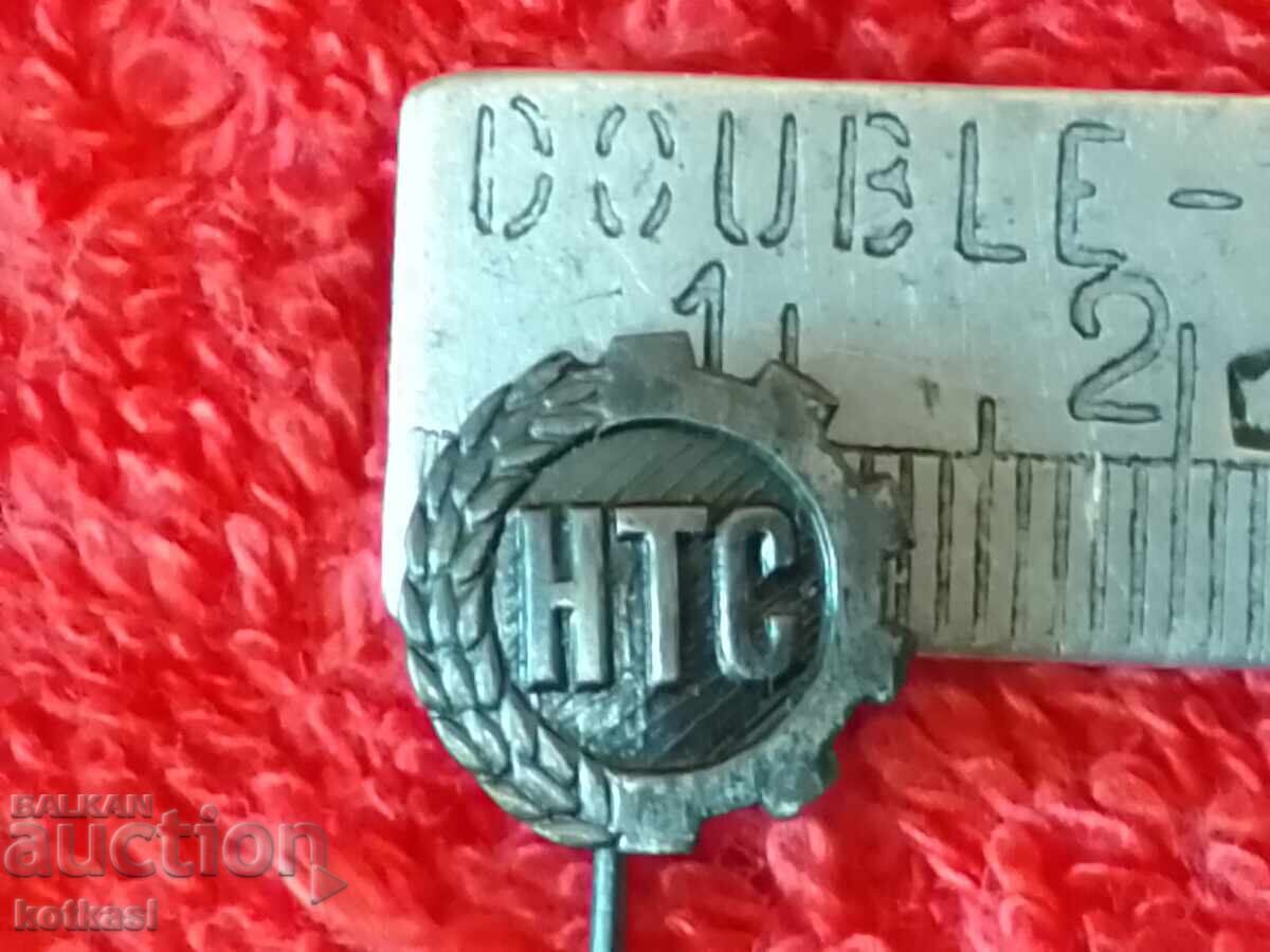 Old social metal badge pin NTS Small version Old social metal badge pin NTS Small version