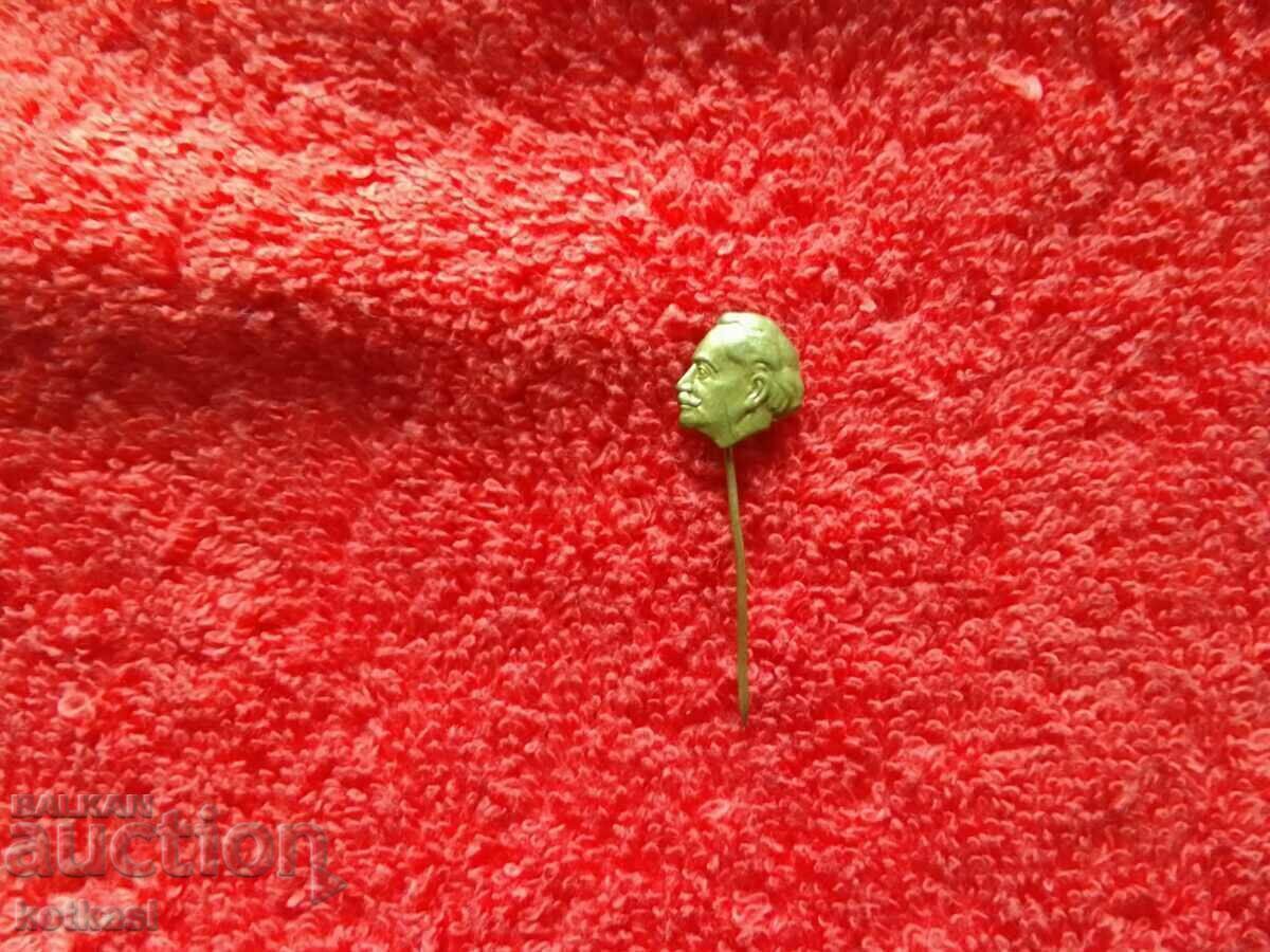 Auction Old social metal badge pin Georgi Dimitrov Auction Old social metal badge pin Georgi Dimitrov
