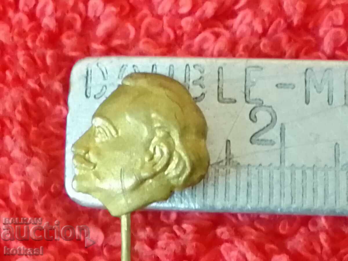 Old social metal badge pin Georgi Dimitrov Old social metal badge pin Georgi Dimitrov