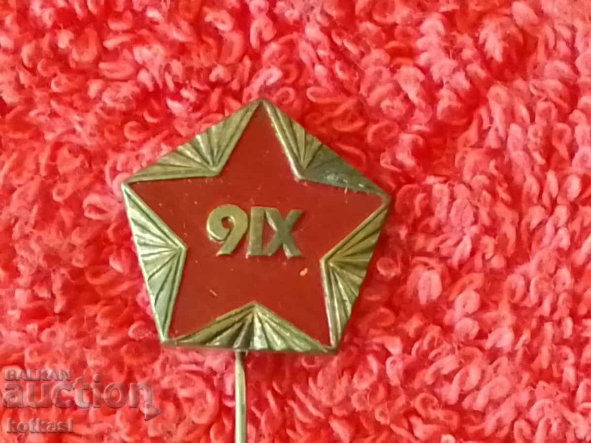 Old social metal badge pin 09. September - 5 Old social metal badge pin 09. September - 5