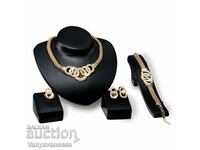Gold-plated jewelry set of 4 pieces