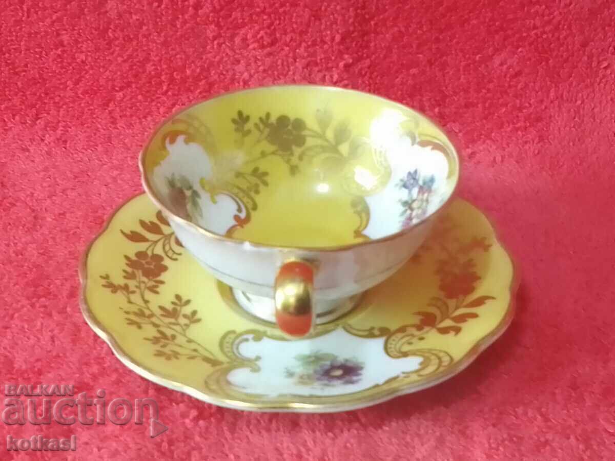 Livrarea Set Moka porțelan vechi farfurie ceașcă aurire colecția Tettau Livrarea Set Moka porțelan vechi farfurie ceașcă aurire colecția Tettau