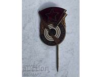 rare badge People's Archer bronze enamel