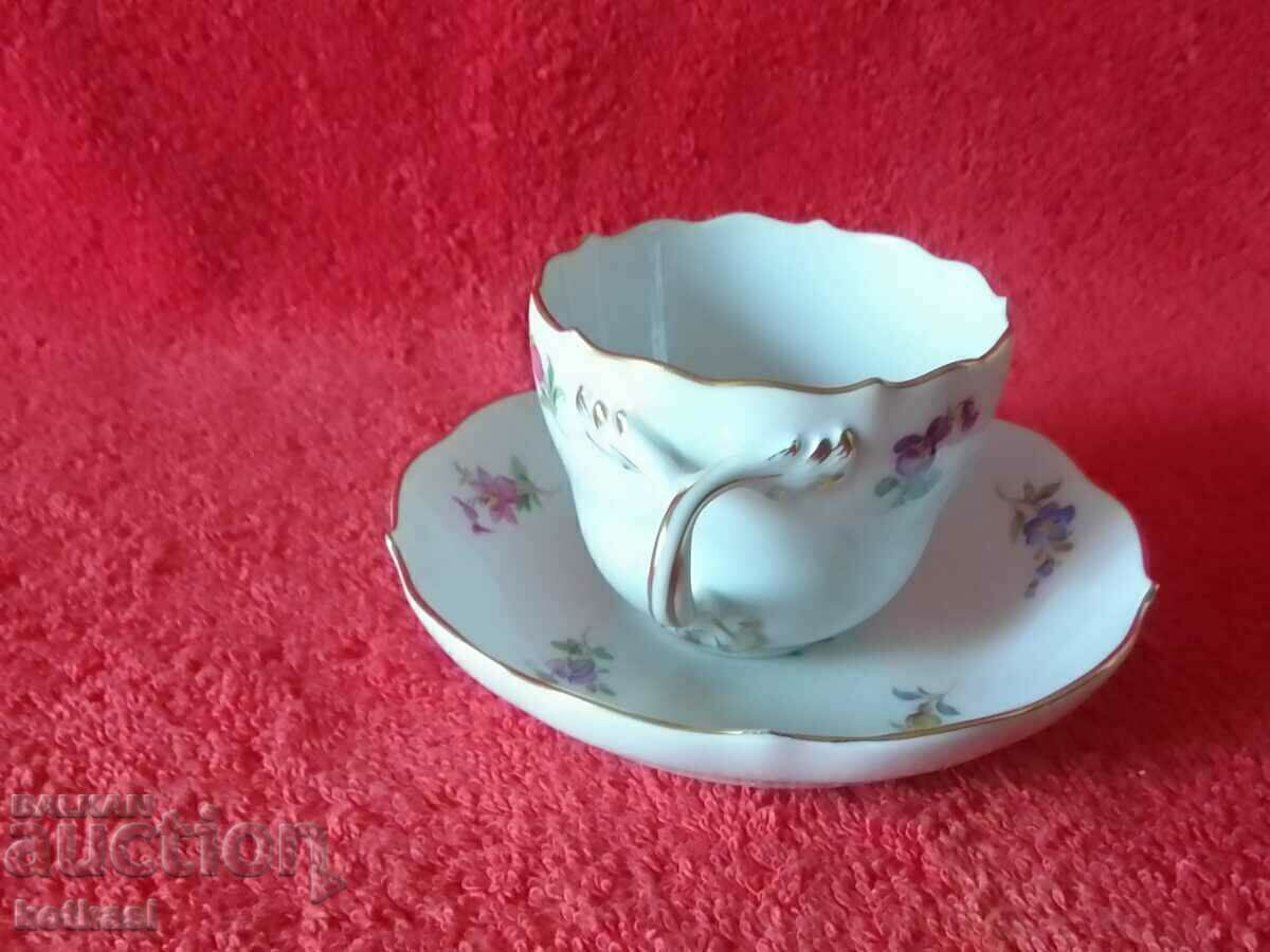 Double old porcelain set cup plate gilt Meissen Meissen with price 205.50 BGN | € 105.07 Double old porcelain set cup plate gilt Meissen Meissen with price 205.50 BGN | € 105.07