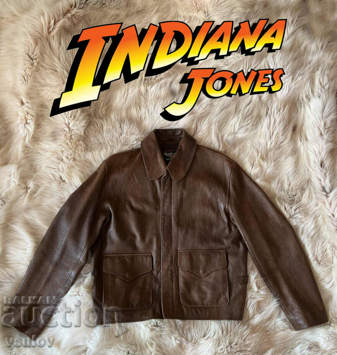 Geaca din piele Indiana Jones, originala, Indiana Jones
