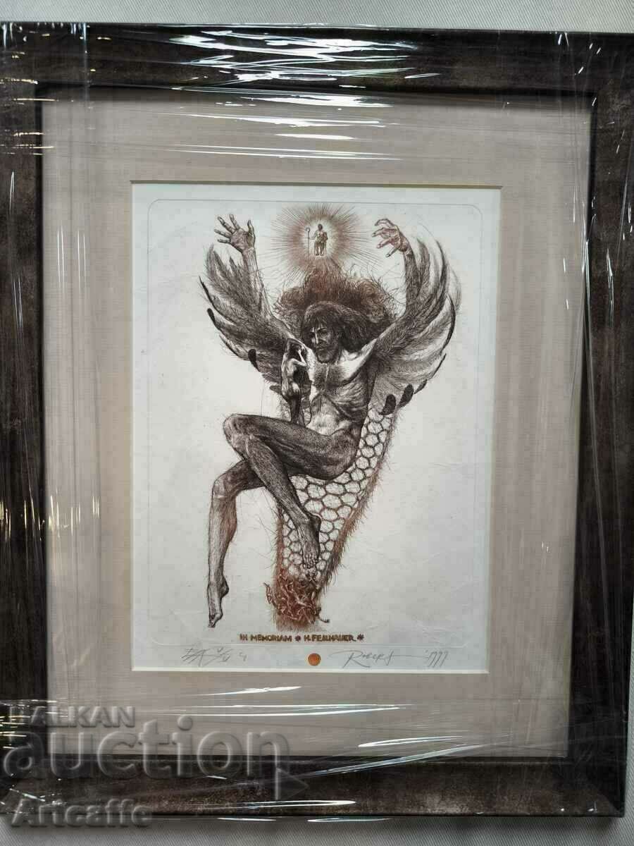 Auction Robert Baramov-original graphic with new frame Auction Robert Baramov-original graphic with new frame