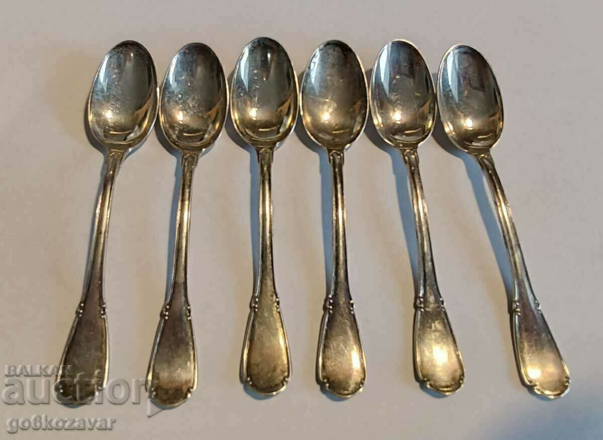 Auction  Set of old silver spoons. Perfect collection!
