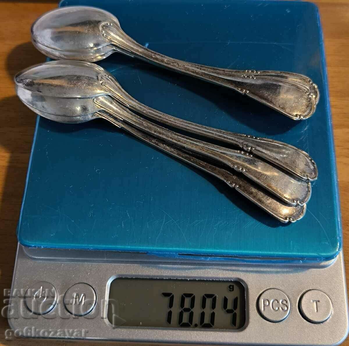 Set of old silver spoons. Perfect collection! - 6