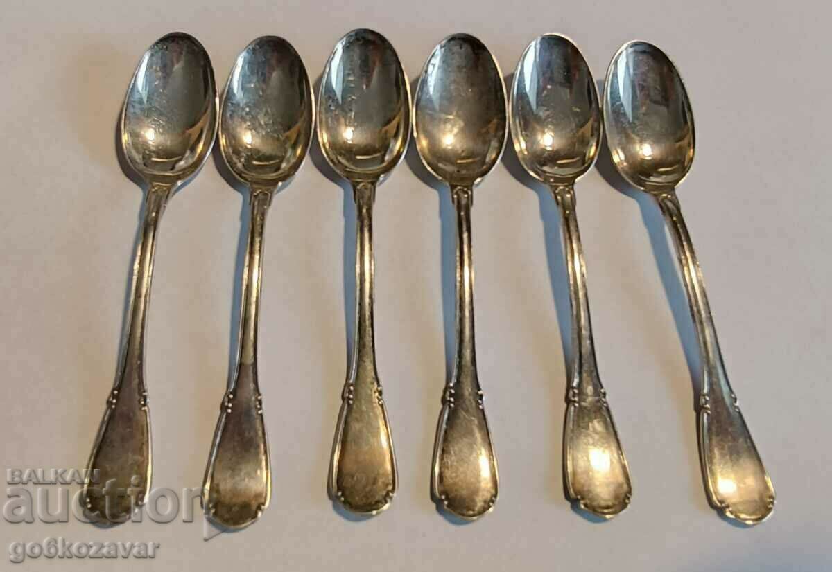 Set of old silver spoons. Perfect collection!