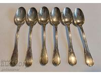 Set of old silver spoons. Perfect collection!