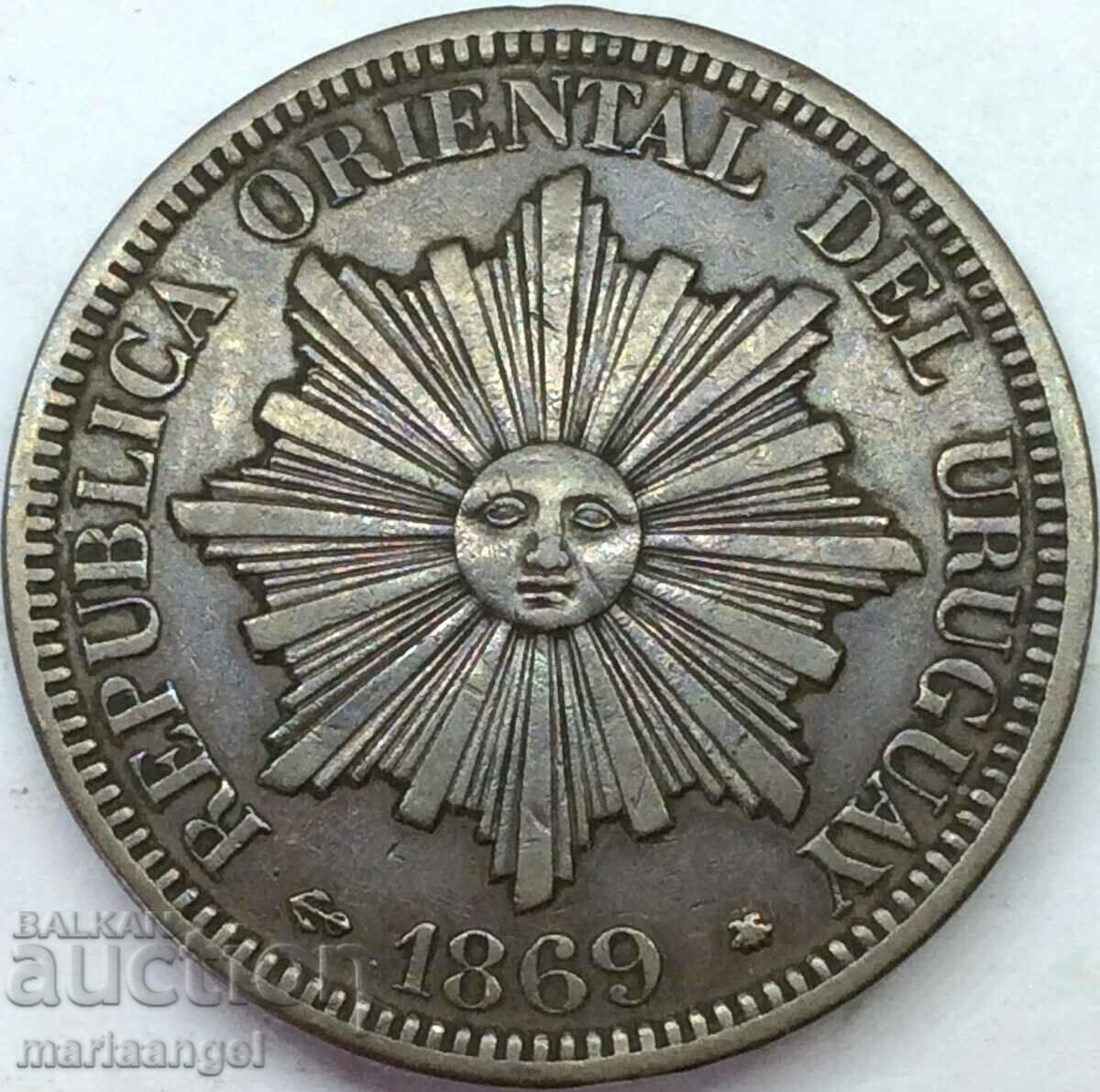 4 centesimos 1869 Uruguay mint Paris