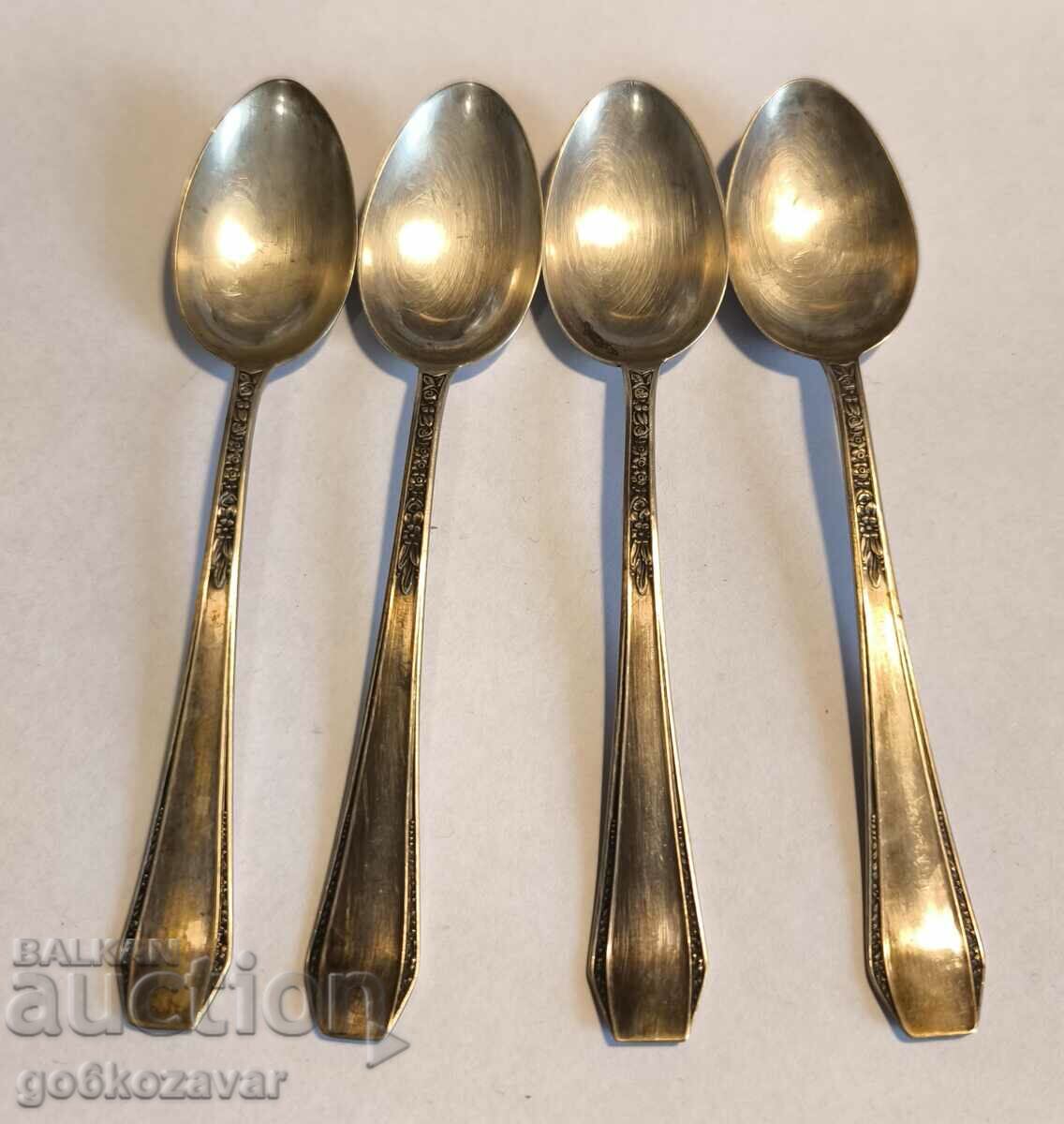 Set of old silver spoons. Perfect collection!