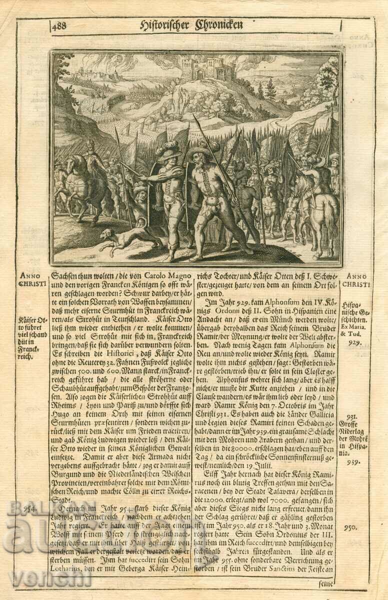 1630 - ГРАВЮРА - ИСТОРИЧЕСКА ХРОНИКА - ОРИГИНАЛ с цена € 29.99 | 58.66 лв.