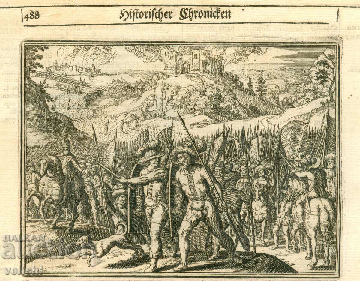 1630 - ГРАВЮРА - ИСТОРИЧЕСКА ХРОНИКА - ОРИГИНАЛ
