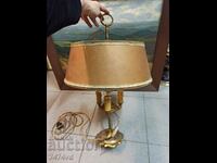 OLD FRENCH BRONZE TABLE LAMP 1970