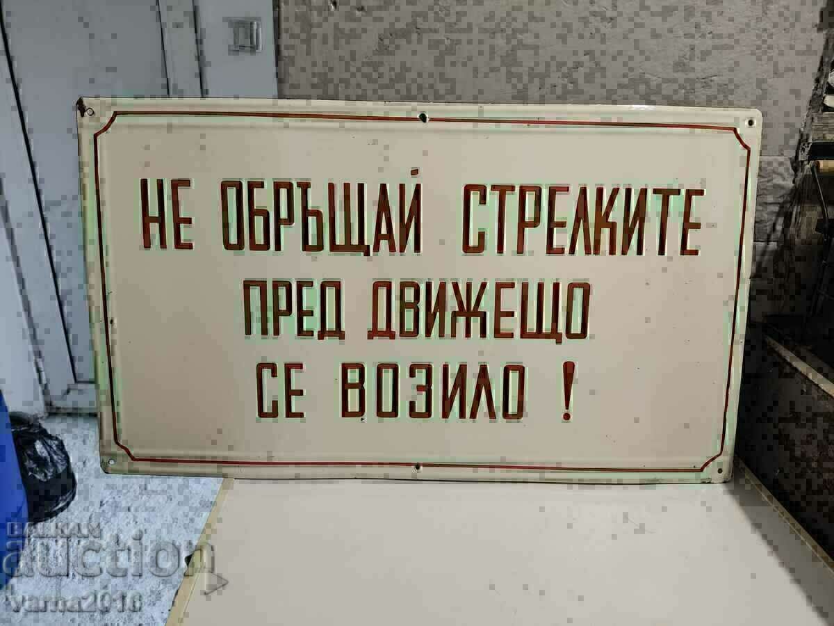 Delivery of Rare ANTIQUE ENAMEL SIGN - RAILWAY - Garova