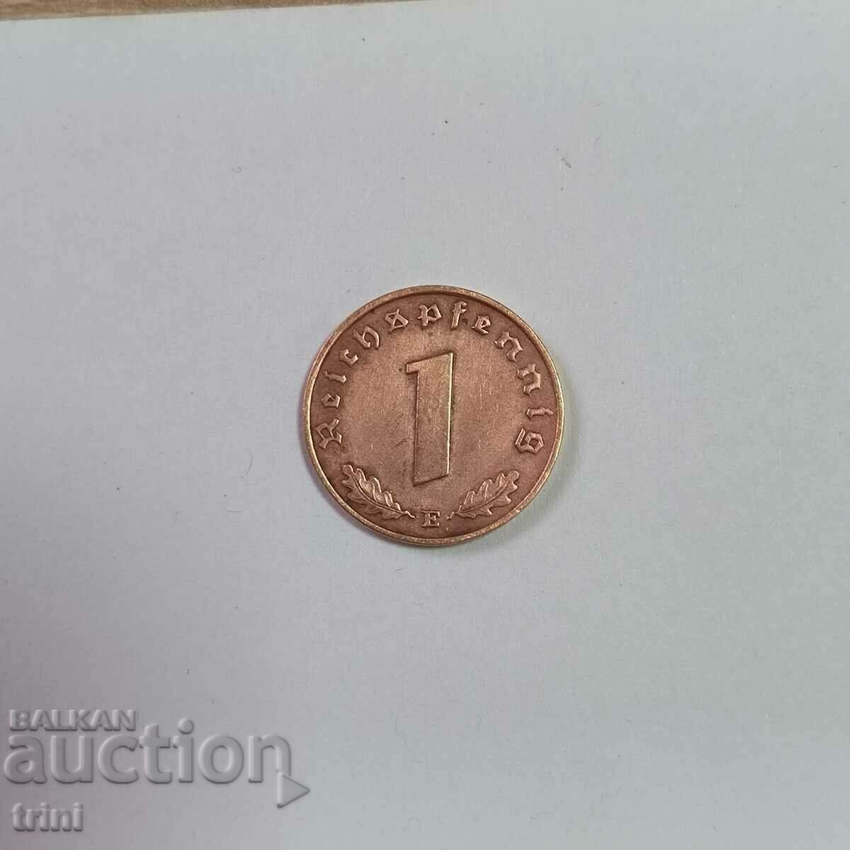 Germany Reich 1 pfennig 1937 year 'E' - Muldenhüten with price 5.00 BGN | € 2.56 Germany Reich 1 pfennig 1937 year 'E' - Muldenhüten with price 5.00 BGN | € 2.56