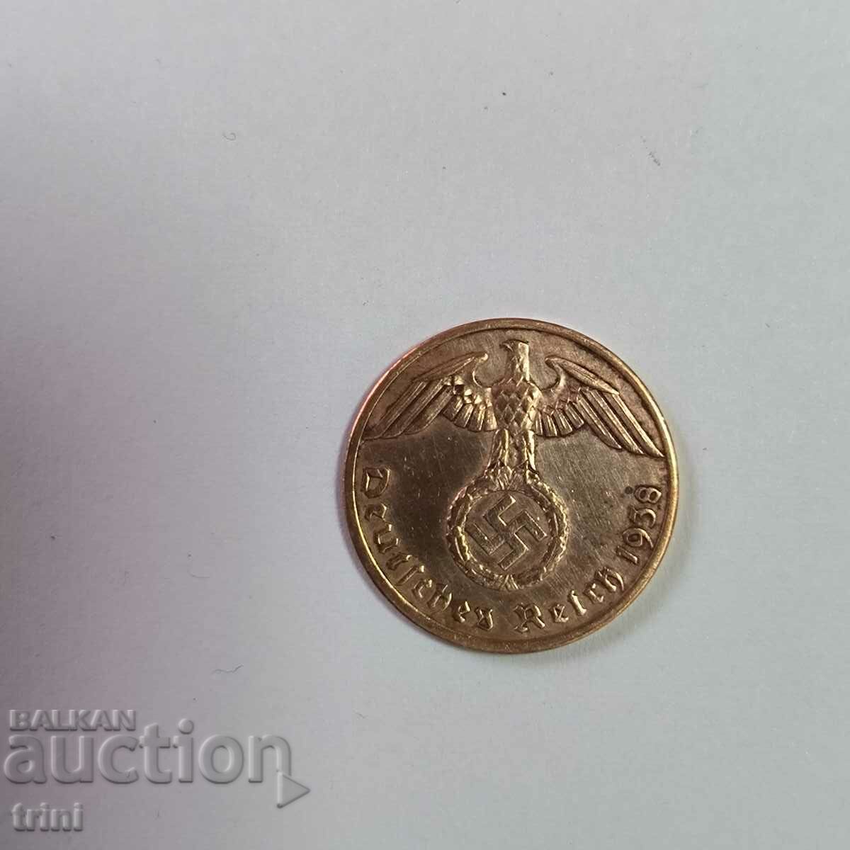 Γερμανία Ράιχ 1 pfennig 1938 έτος 'Α' - Βερολίνο