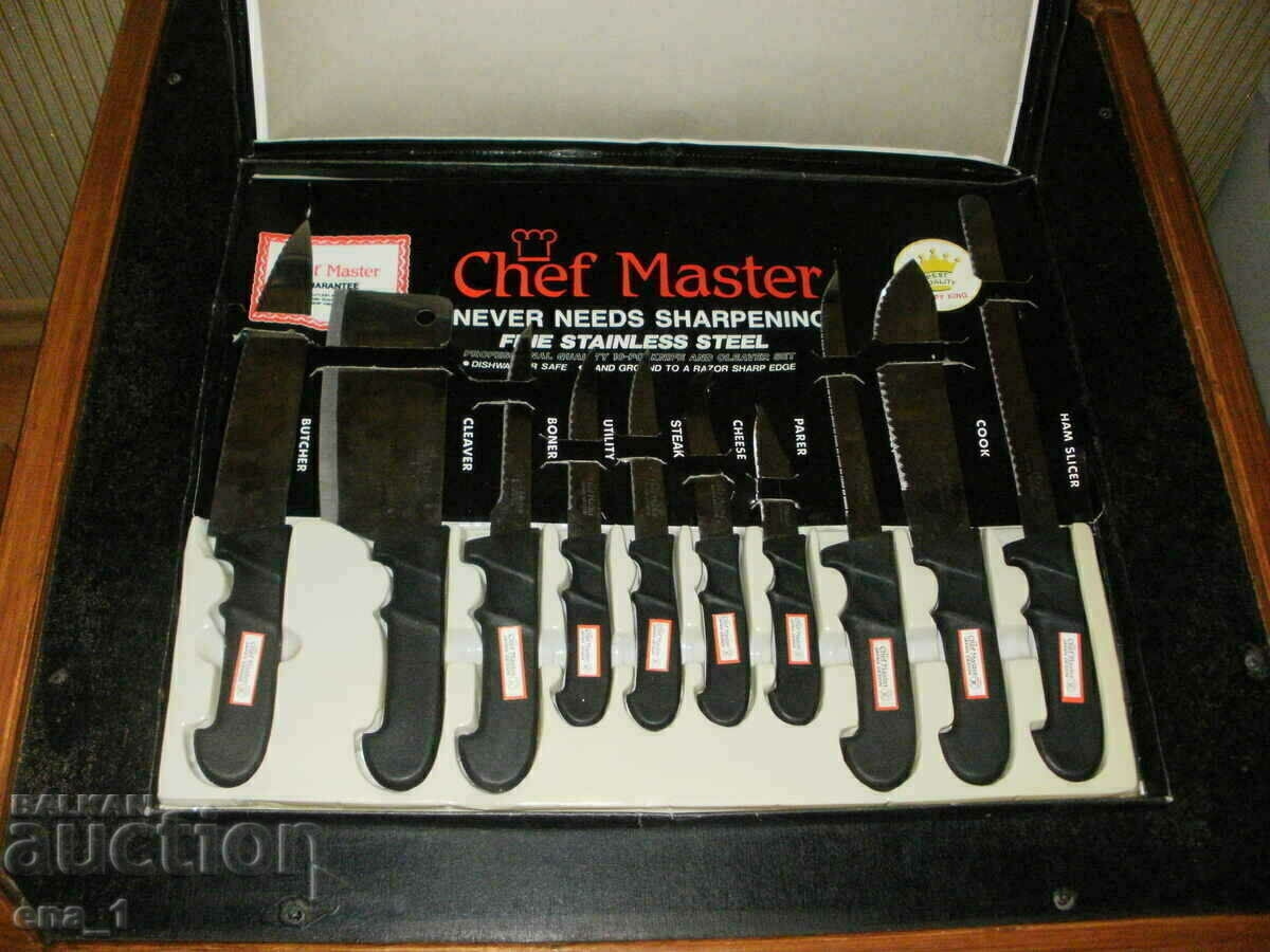 Set de 10 cuțite profesionale japoneze Chef Master cu preț 34.99 BGN | € 17.89