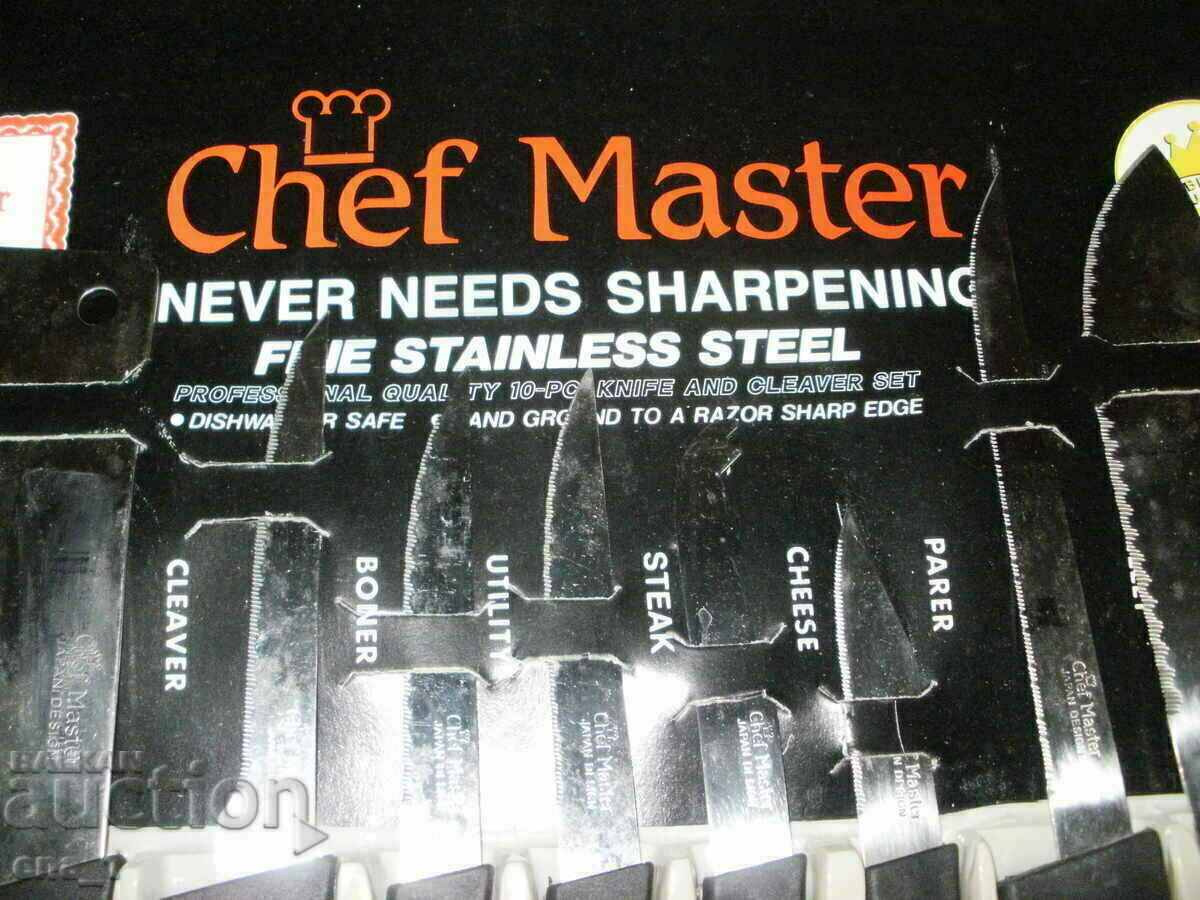 Livrarea Set de 10 cuțite profesionale japoneze Chef Master