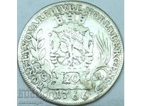 20 Kreuzer 1766 Nuremberg - Free City Germany silver rare