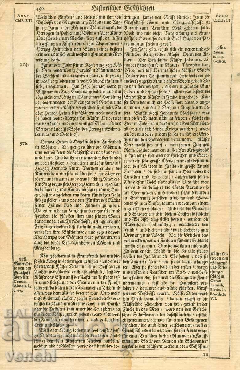 Auction 1630 - ENGRAVING - HISTORICAL CHRONICLE - ORIGINAL Auction 1630 - ENGRAVING - HISTORICAL CHRONICLE - ORIGINAL